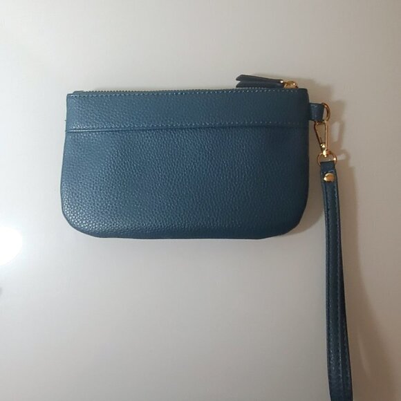 Nanette Lepore Zip Wristlet - NWOT Green with Gold Zipper and Hardware - Picture 7 of 11